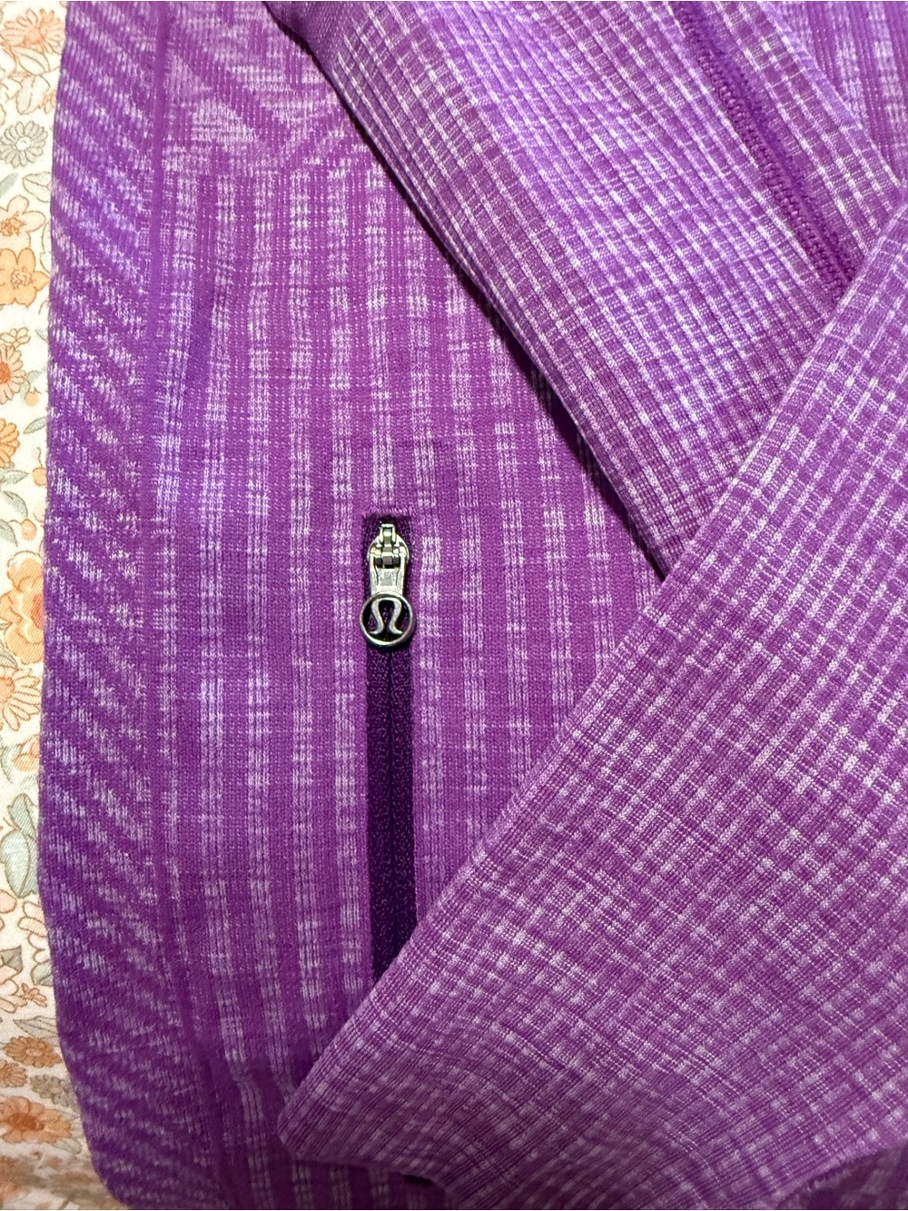 lululemon athletica Purple Patterned Zip Detail Jacket